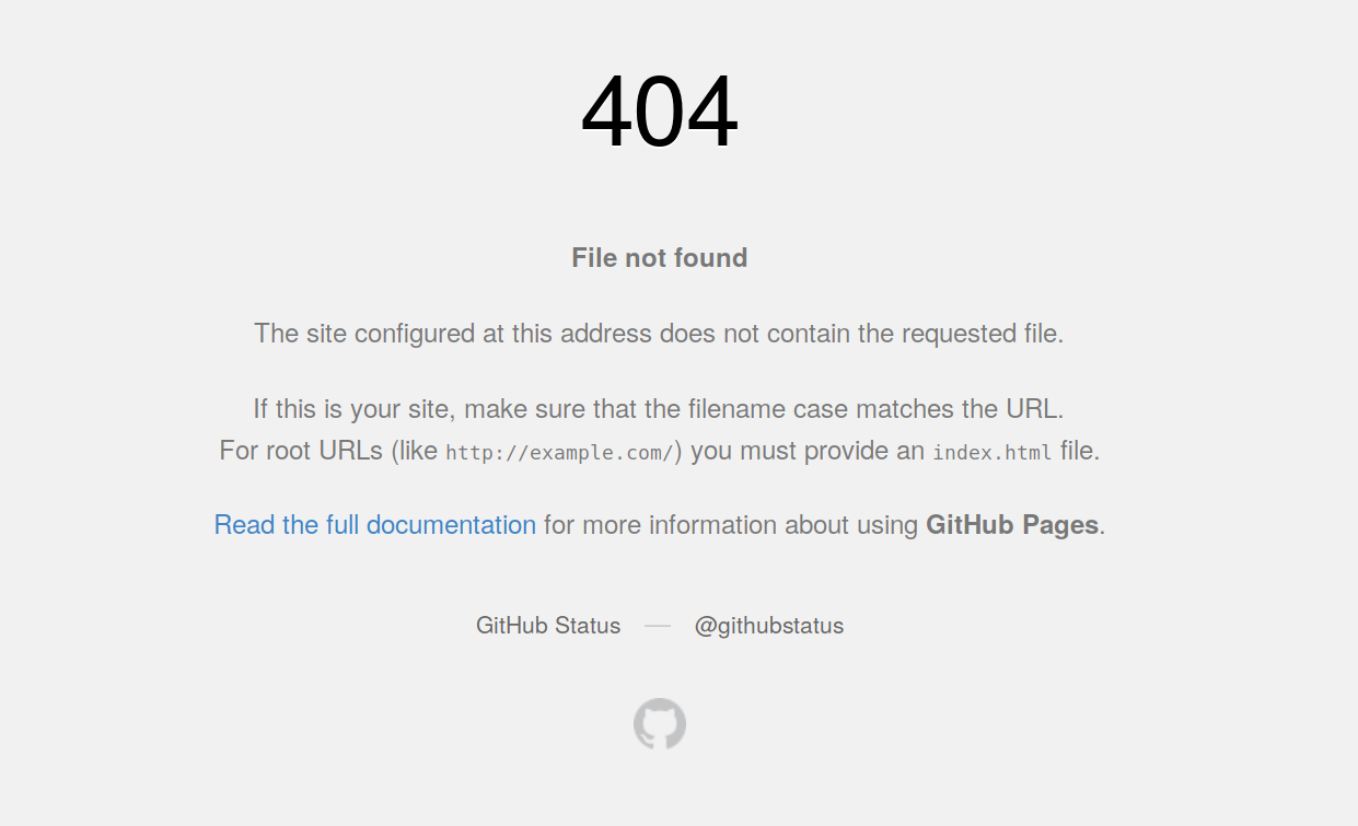 GitHub 404 page